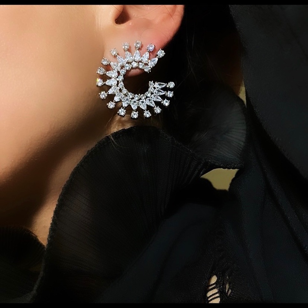 Valeria Crystal Hoop Earrings